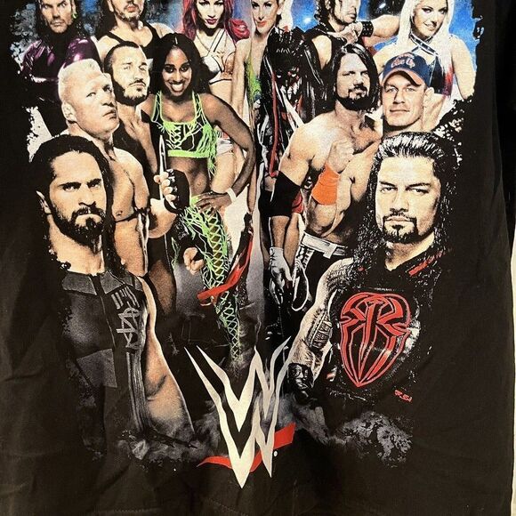 WWE Wrestling 2017 Raw SmackDown Live T-Shirt Graphic Tee Youth Size Medium - Picture 6 of 10